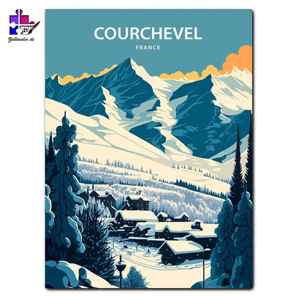 Ausblick auf Courchevel | Malen nach Zahlen
